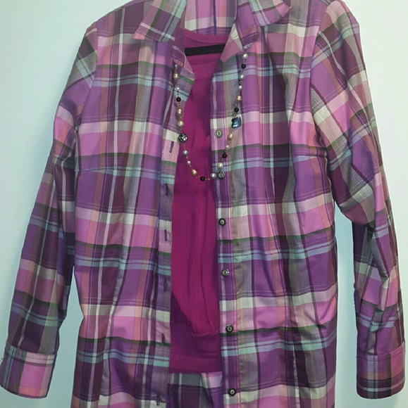 Plaid button down shirt - Picture 2 of 2