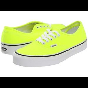 Neon Yellow Vans Shoes