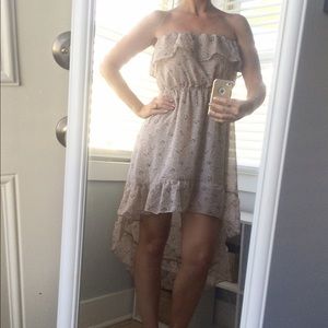 ⚡️sale⚡️Strapless Ruffled Hi-lo dress