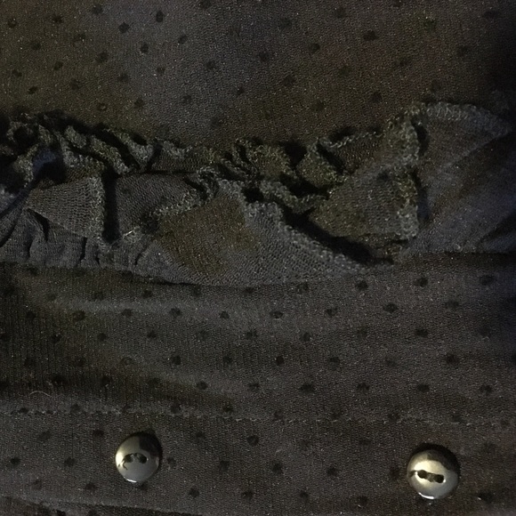 Polka Dot Button Blouse with Ruffle details - Picture 2 of 2