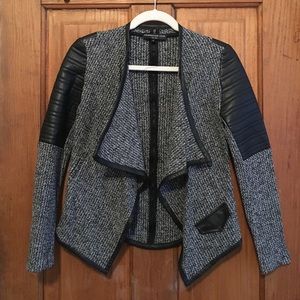 Generation Love jacket with vegan leather sleeves