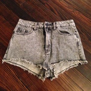 BDG high waist shorty shorts gray size 29