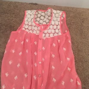 Pink bow and rose top