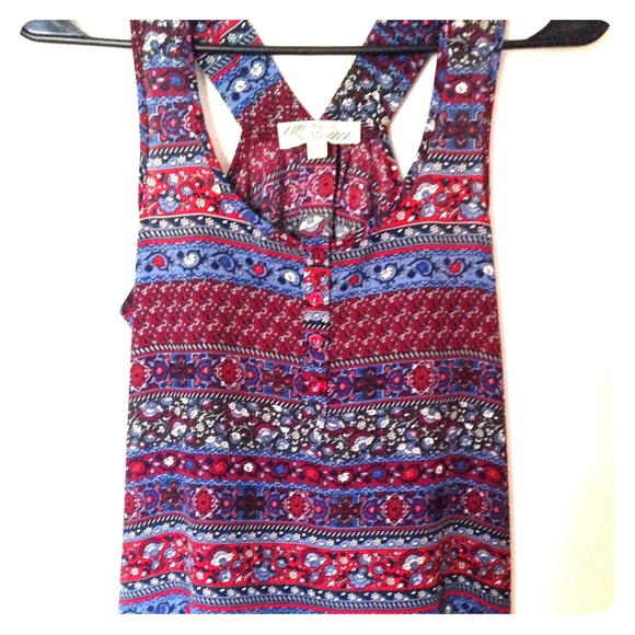 Pink Rose patterned tank top