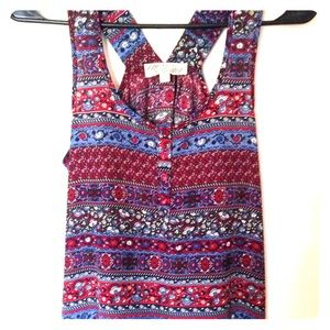 Pink Rose patterned tank top