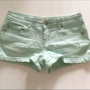 Light teal shorts
