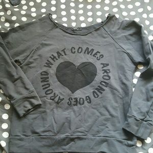 Oversized/over the shoulder sweatshirt