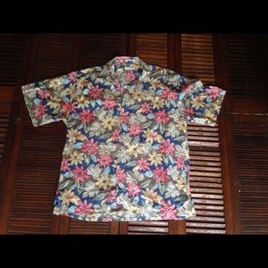 Oversized floral button up shirt