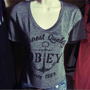 Obey cropped tee