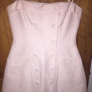 BCBG Off white tuxedo dress