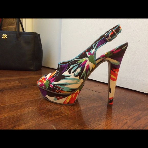 Michael Antonio Shoes - Michael Antonio Tahoe Floral Platform Slingbacks 9