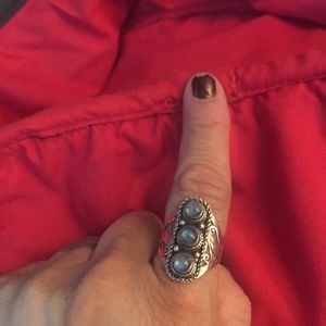 Sterling silver moonstone ring size 9