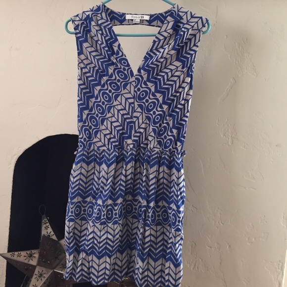 Royal blue short sleeve dress