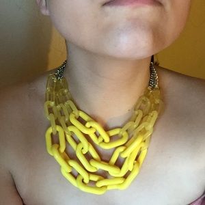 Yellow chain necklace