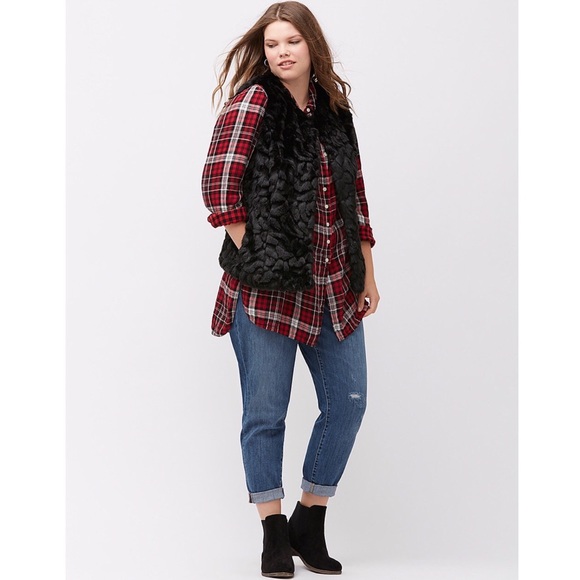 Black Faux Fur Vest