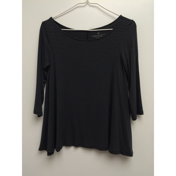 Black and grey stripe tee