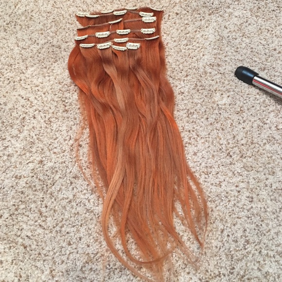 Ginger red human hair extensions