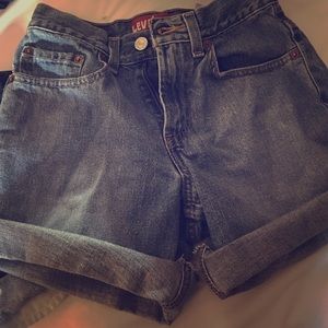 High waisted Vintage Levi Jean Shorts