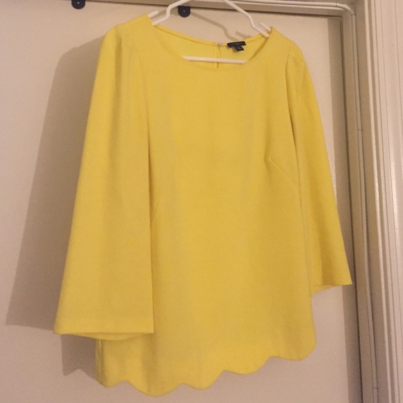 ann taylor yellow blouse