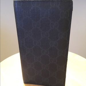 Authentic Gucci black GG long wallet (bifold)