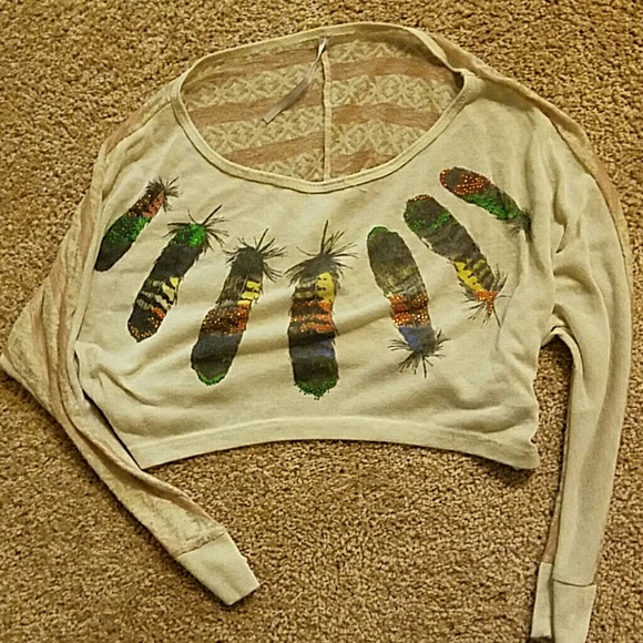 Feather Crop Top