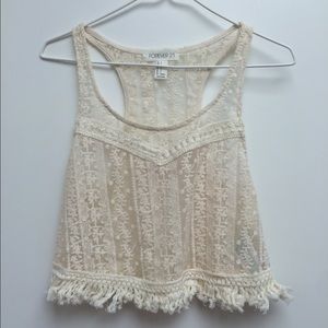 Crochet fringe tank