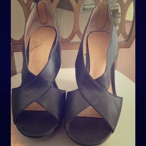 Nine West Black Wedges
