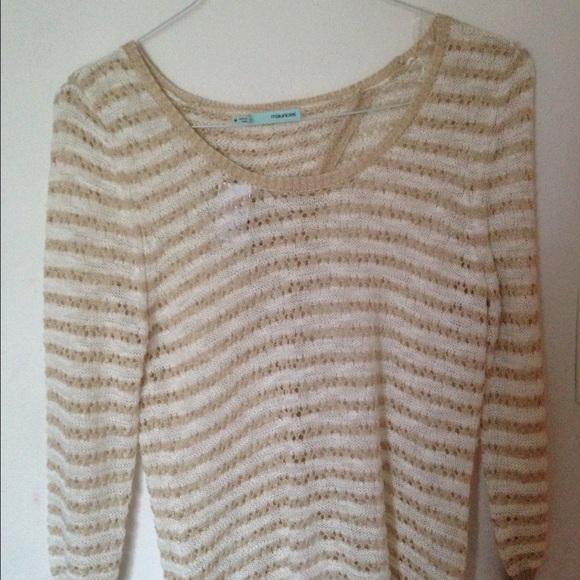 Cream and tan sweater from Maurices.