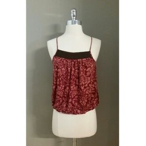 Anthropology Silence + Noise Floral  Bubble Top