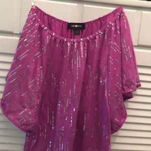 Flow glitter top