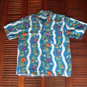 Tropical vintage button down shirt