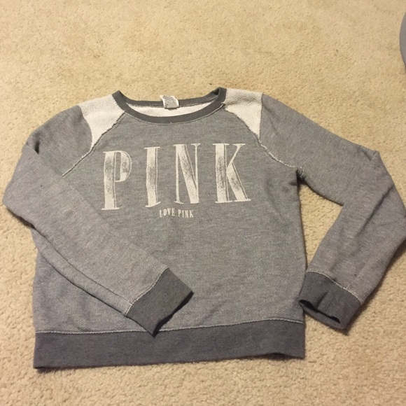 Victoria's Secret Pink gray sweat shirt.