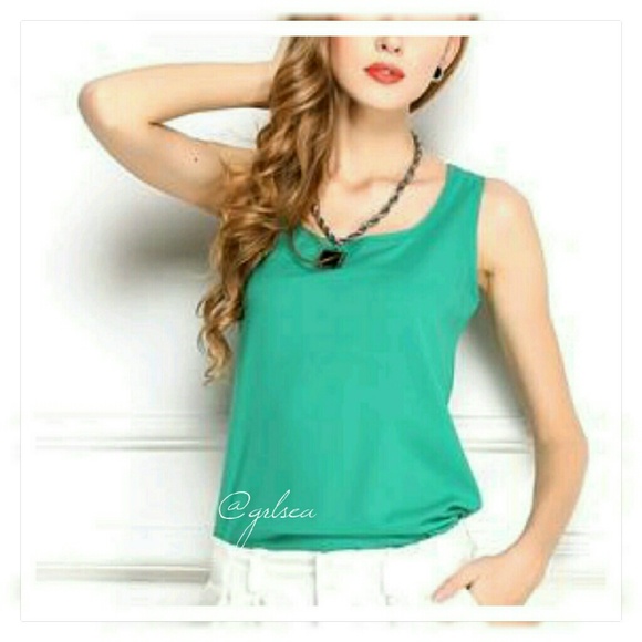 boutique  Tops - *Clearance* Teal sophisticated tank