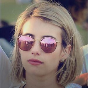 Ray Ban - Foldable Pink Mirrored Round Sunglasses