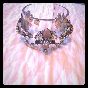 J. Crew Lucite & Rhinestone Bracelet