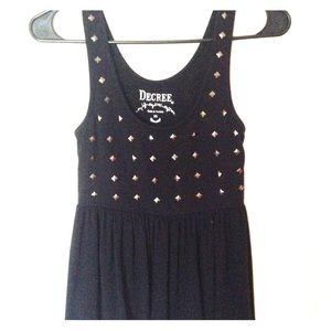 Decree Black Studded Tank Top