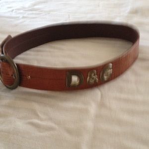 Authentic D & G brown leather belt.