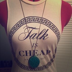 Long statement stone like necklace 🌚🌞