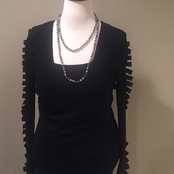 Cyrus Tops - Black square-neck top