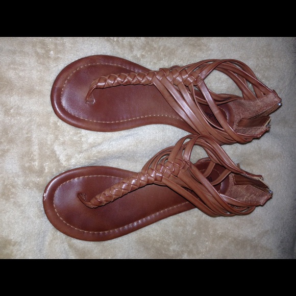 Brown braided size 5.5 Michael Antonio sandals