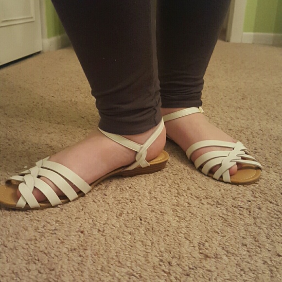 White sandals