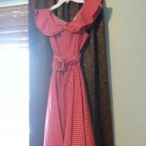 *BOGO* 1950 red poka dot dress