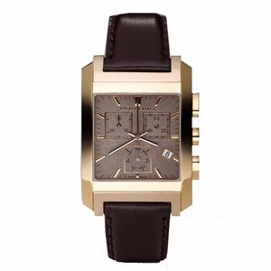 Burberry Rose Gold Watch with Brown Leather Strap
