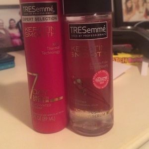 Tresemme smoothing serum and heat treatment
