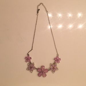 Purple flower necklace