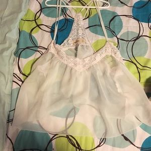 Cute crochet/chiffon summer top