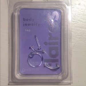 Clear Body Jewelry Set