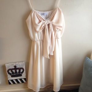 Cream Bow Dress