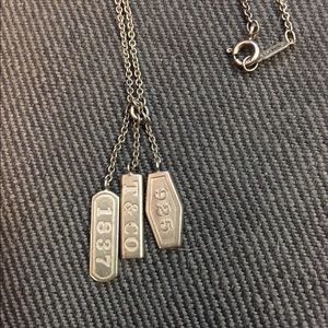Silver Tiffany & Co. 1937 Triple Bar Necklace