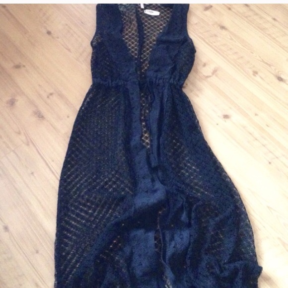 BLACK Crochet Maxi Swim Cover Up - Picture 5 of 5